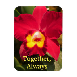 Ímã Flexível de Orquídea Vermelha e Amarela Person