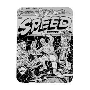 Ímã Flexível de Quadrinhos SPEED dos Anos 1940