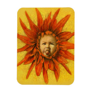 Ímã flexível do bebê engraçado da flor