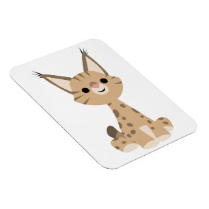 Ímã flexível do lince bonito dos desenhos anima