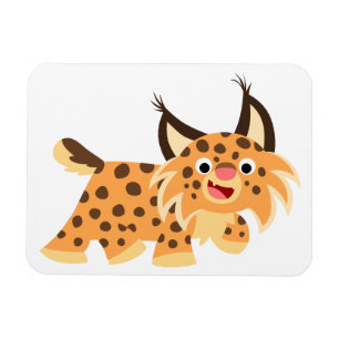 Ímã flexível do lince faceto bonito dos desenho