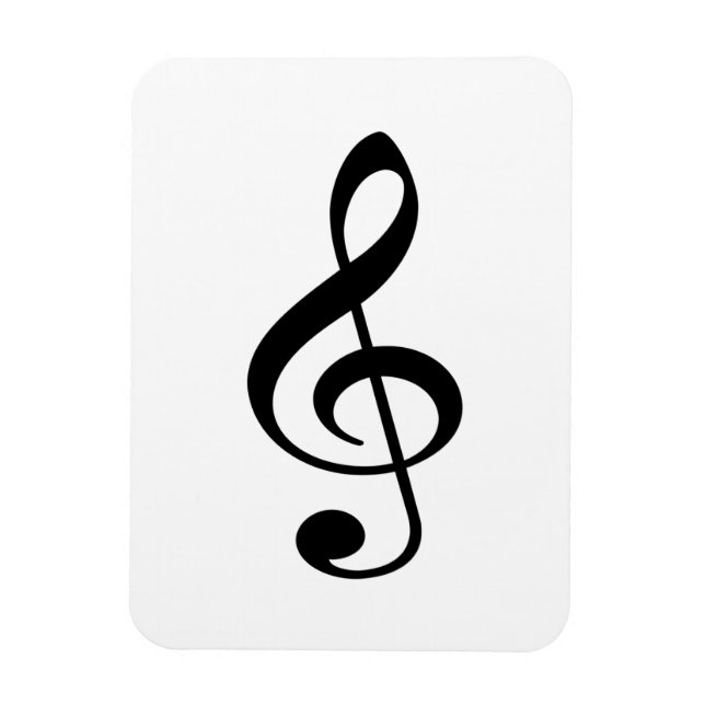 Ímã Flexível (Flexible Magnet) Clave de Sol Preta (Vertical)