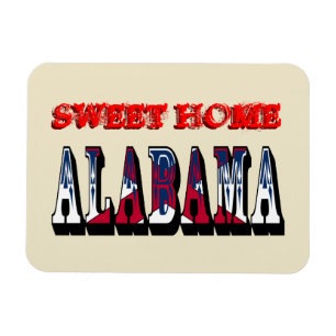 Ímã flexível Home doce de Alabama
