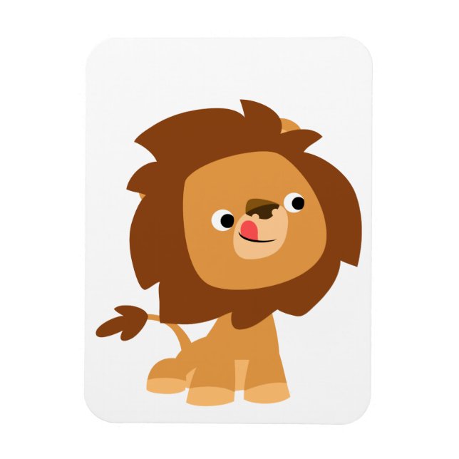 Ímã Flexível Lion De Cartoon Ganancioso Bonito (Vertical)