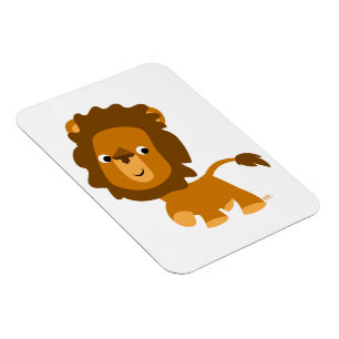 Ímã flexível Lion de conteúdo de desenho em forma