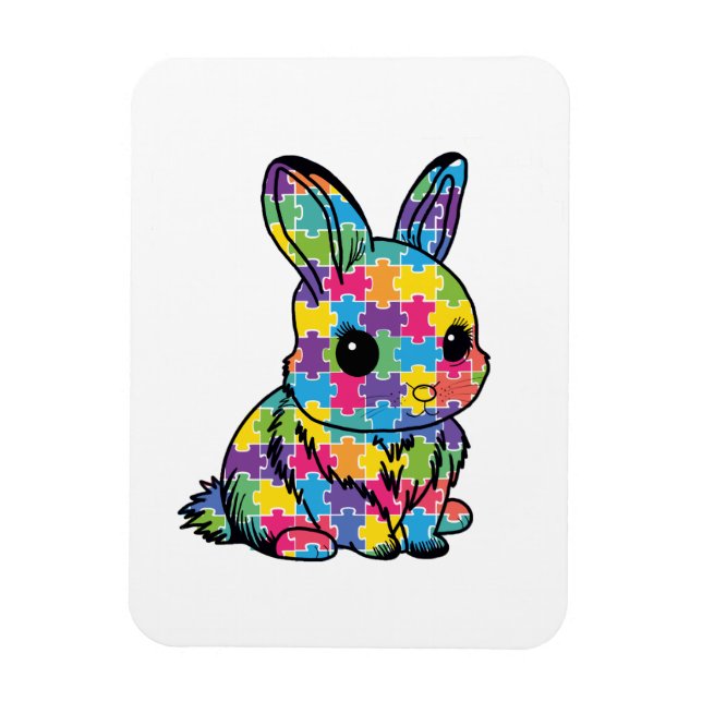 Ímã Flexível (Magnet) Quebra-Cabeça - Coelho (Vertical)