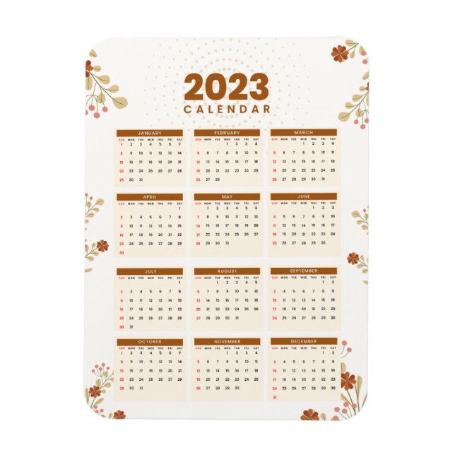 Ímã Flexível MINI CALENDAR 2023 (Vertical)