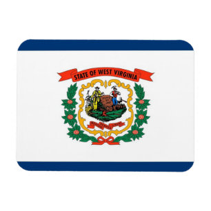 Ímã flexível patriótico, bandeira de West Virg