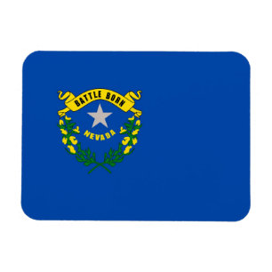 Ímã flexível patriótico com bandeira de Nevada