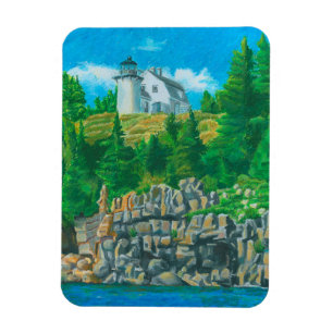 Ímã Flexível Pintura Farol da Ilha Bear