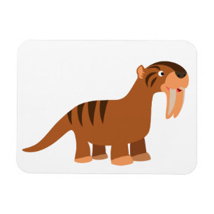 Ímã flexível Thylacosmilus, um desenho sorridente