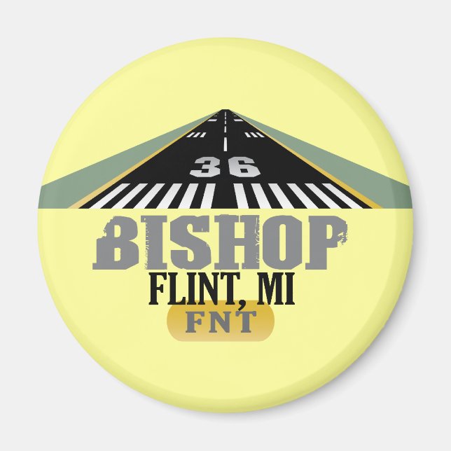Imã Flint, MI Bishop Airport FNT Airport Runway (Frente)