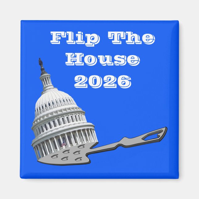 Imã Flip The House Vote Blue 2026 (Frente)