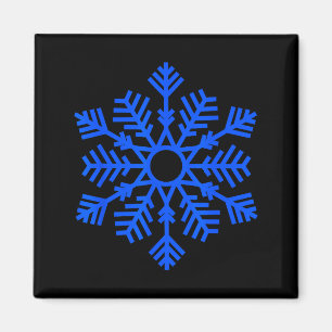 Imã Floco de Neve Azul de Inverno Para Homens Mulheres