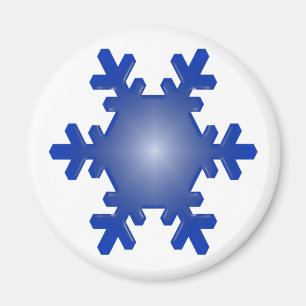 Imã Floco de Neve Azul Explosão Estelar em Branco