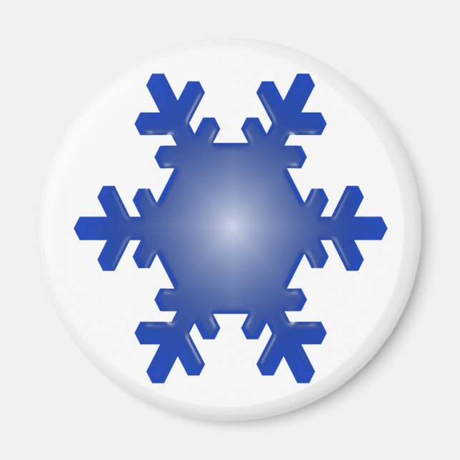 Imã Floco de Neve Azul Explosão Estelar em Branco (Frente)