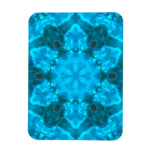 Ímã Floco de neve de gelo azul congelado Kaleidoscópi