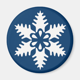 Imã Floco de neve de Natal branco de inverno