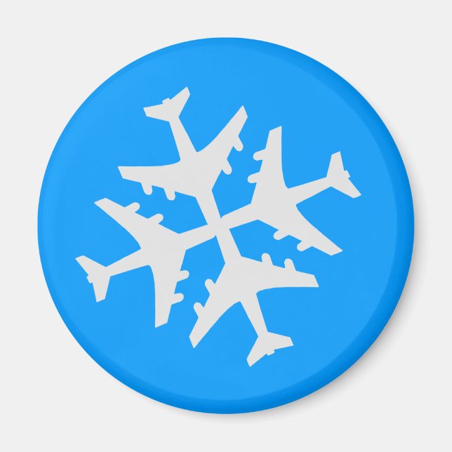 Imã Floco de neve do avião (Frente)
