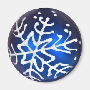 Imã Floco de neve em azul