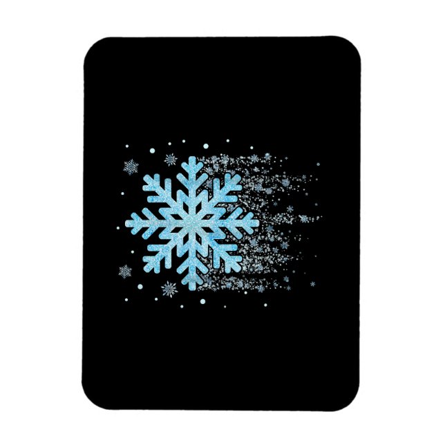 Ímã Floco de neve Floco de inverno Marcha de Natal Mul (Vertical)