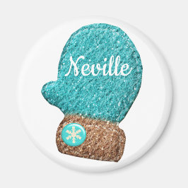 Imã Floco de neve giro, cor azul-acastanhada