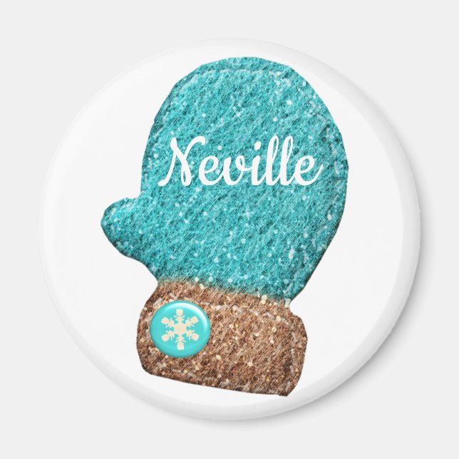 Imã Floco de neve giro, cor azul-acastanhada (Frente)