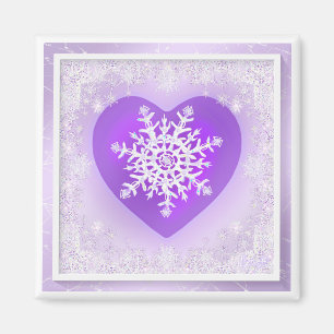 Imã Floco de neve roxo