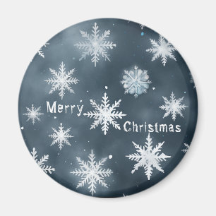 Imã Flocos de neve de Natal, personalizados