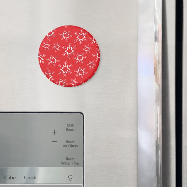 Imã Flocos de neve, Flocos de neve vermelhos e brancos (In Situ (Fridge))