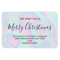 Flocos de neve holográficos de textura falsa líqui