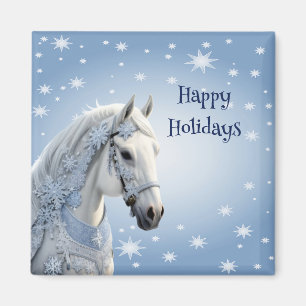 Imã Flocos de neve Magnetos de Natal Holiday Horse