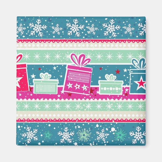 Imã Flocos de neve personalizados e presentes (Frente)