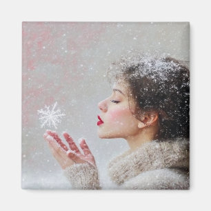 Imã Flocos de neve soprando