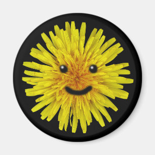 Imã Flor amarela feliz do dente-de-leão do verão em
