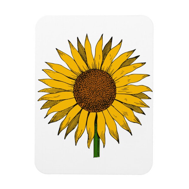 Ímã Flor Amarelo Sunflower (Vertical)