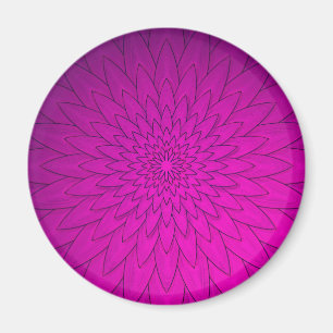 Imã Flor Brilhante Rosa