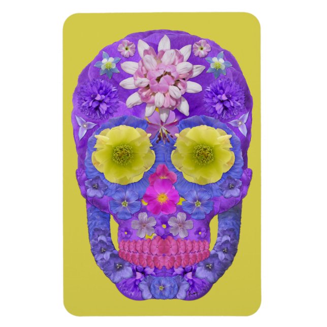 Ímã Flor - Caveira 5 (Vertical)