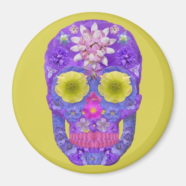 Imã Flor - Caveira 5 (Frente)