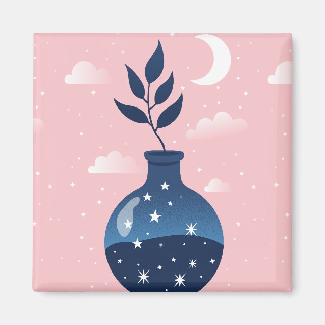 Imã Flor Celestial da Noite Estelar (Frente)