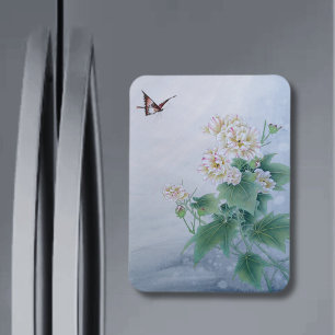 Ímã Flor Chinês com Borboleta