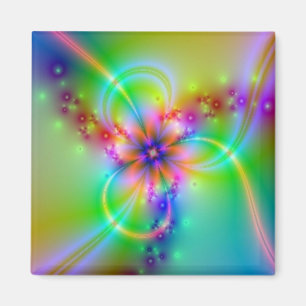 Imã Flor Colorida Com Fitas