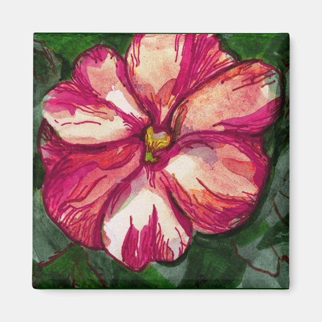 Imã Flor cor-de-rosa (Frente)