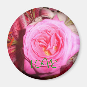 Imã flor cor-de-rosa, AMOR