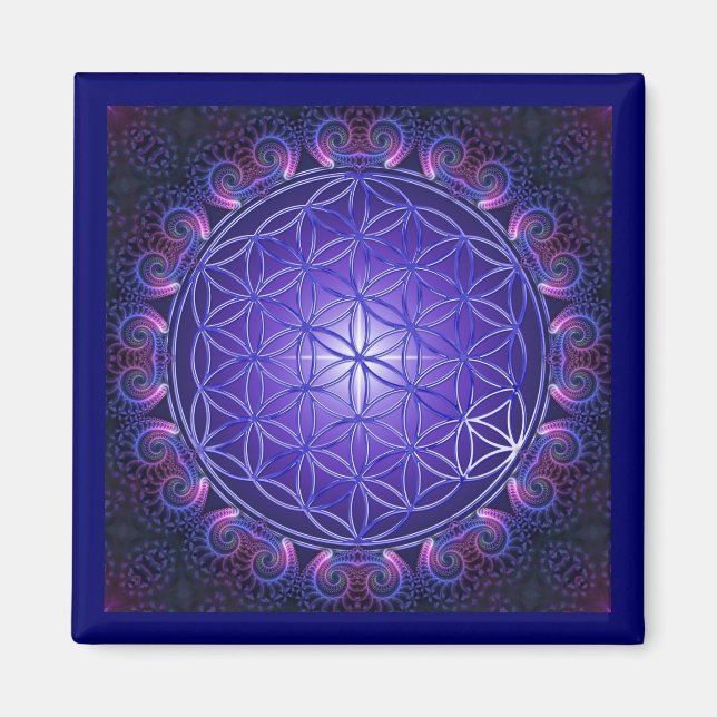 Imã FLOR DA VIDA / Blume des Lebens Mandala I Square (Frente)