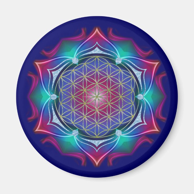 Imã FLOR DA VIDA / Blume des Lebens - Mandala IV (Frente)