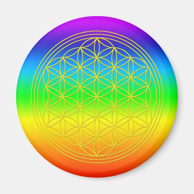 Imã Flor da vida chakra 2 (Frente)