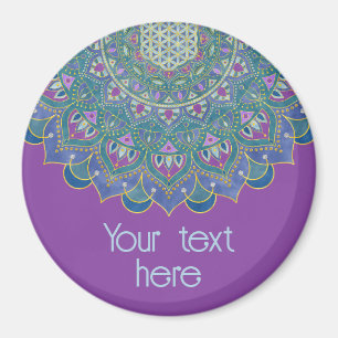 Imã Flor Da Vida - Estilo De Mandala Índia 1