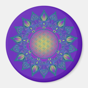 Imã Flor Da Vida - Índia Mandala 3