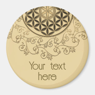 Imã Flor da Vida - Mandala de Ornamentos Vintage 2